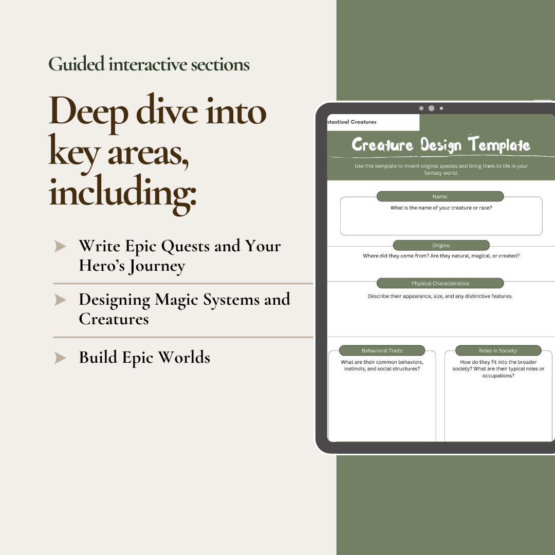 Write Your Fantasy Story - Digital Workbook