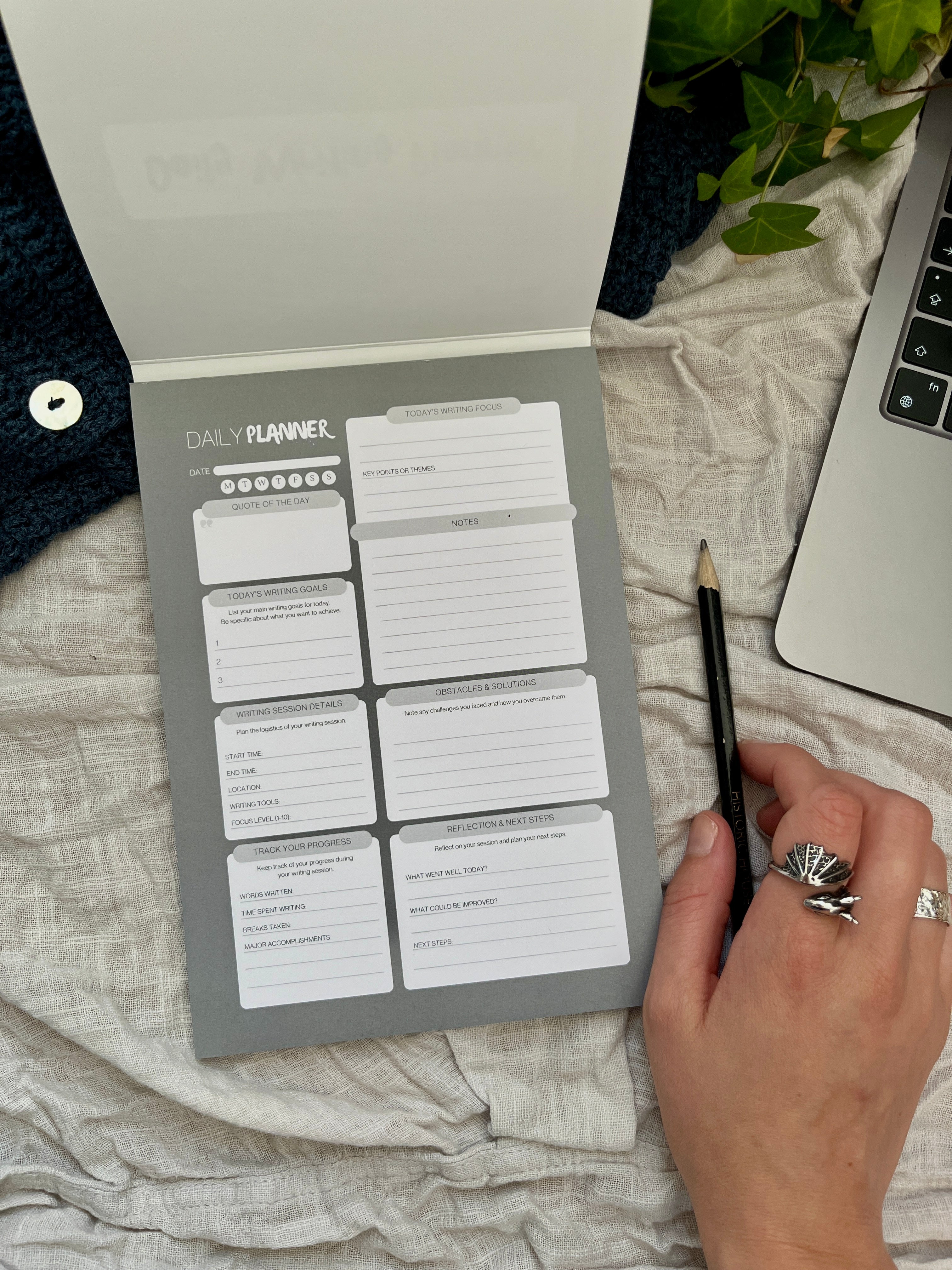 Daily Writing Planner Worksheet