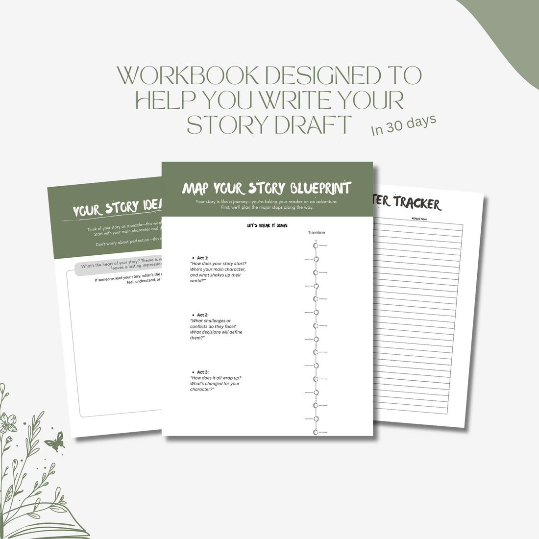 Write Your Book Draft in 30 Days - FREE Digital Workbook