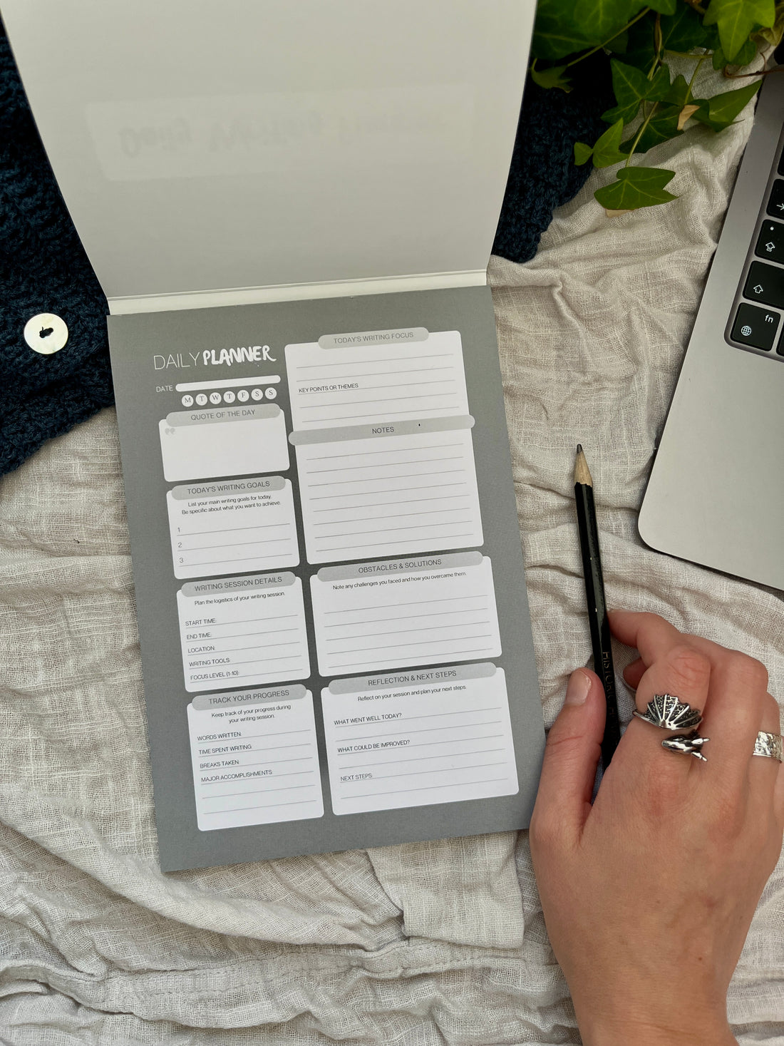 Daily Writing Planner Worksheet